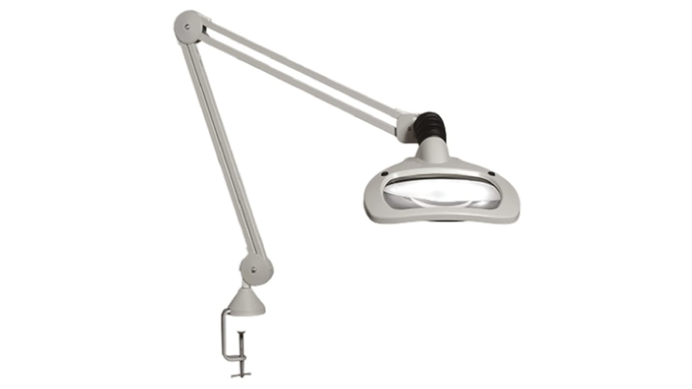 Luxo Wave LED LED Magnifying Lamp with Table Clamp Mount, 3.5dioptre, 175 x 108mm Lens