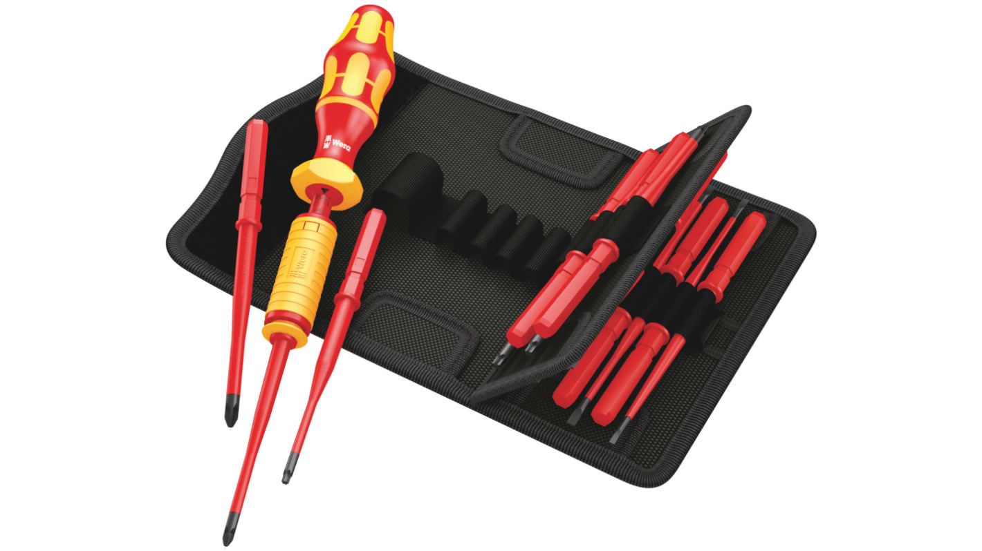 Set di cacciaviti Wera, 15 pezzi Phillips; Pozidriv; a taglio; Torx