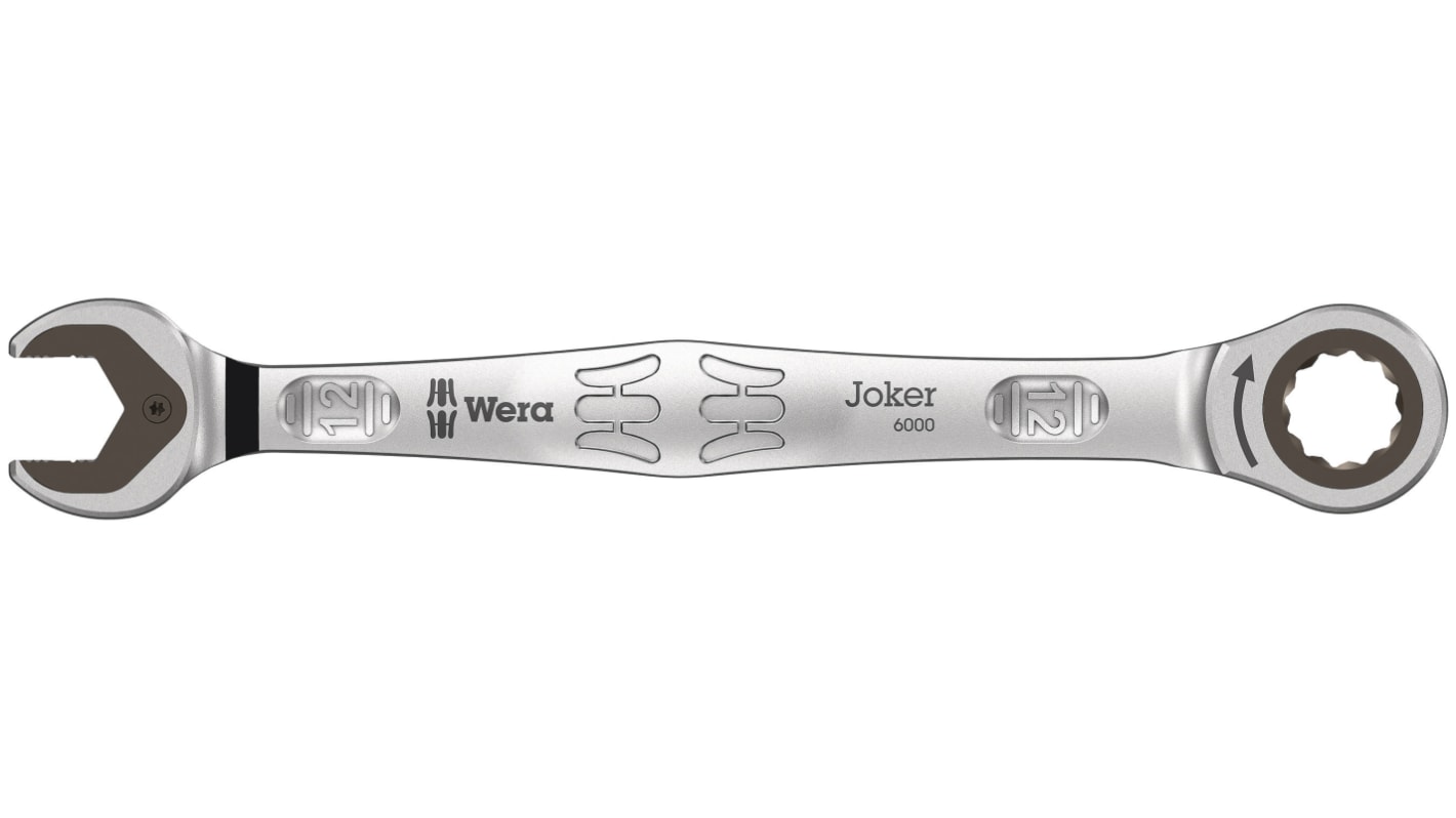 Wera Joker Series Combination Ratchet Spanner, 12mm, Metric, Double Ended, 171 mm Overall