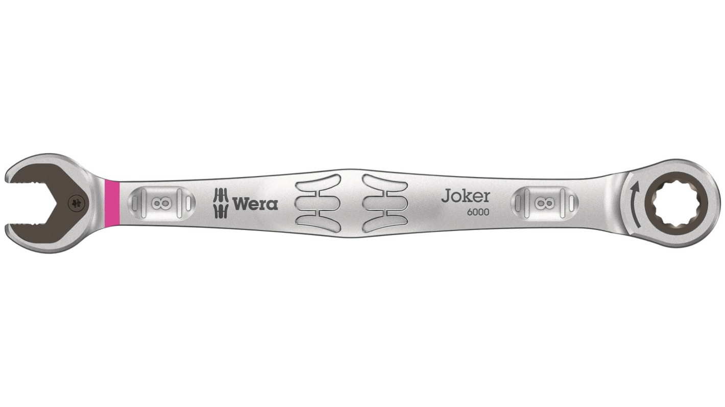 Wera Joker Series Combination Ratchet Spanner, 8mm, Metric, Double Ended, 144 mm Overall