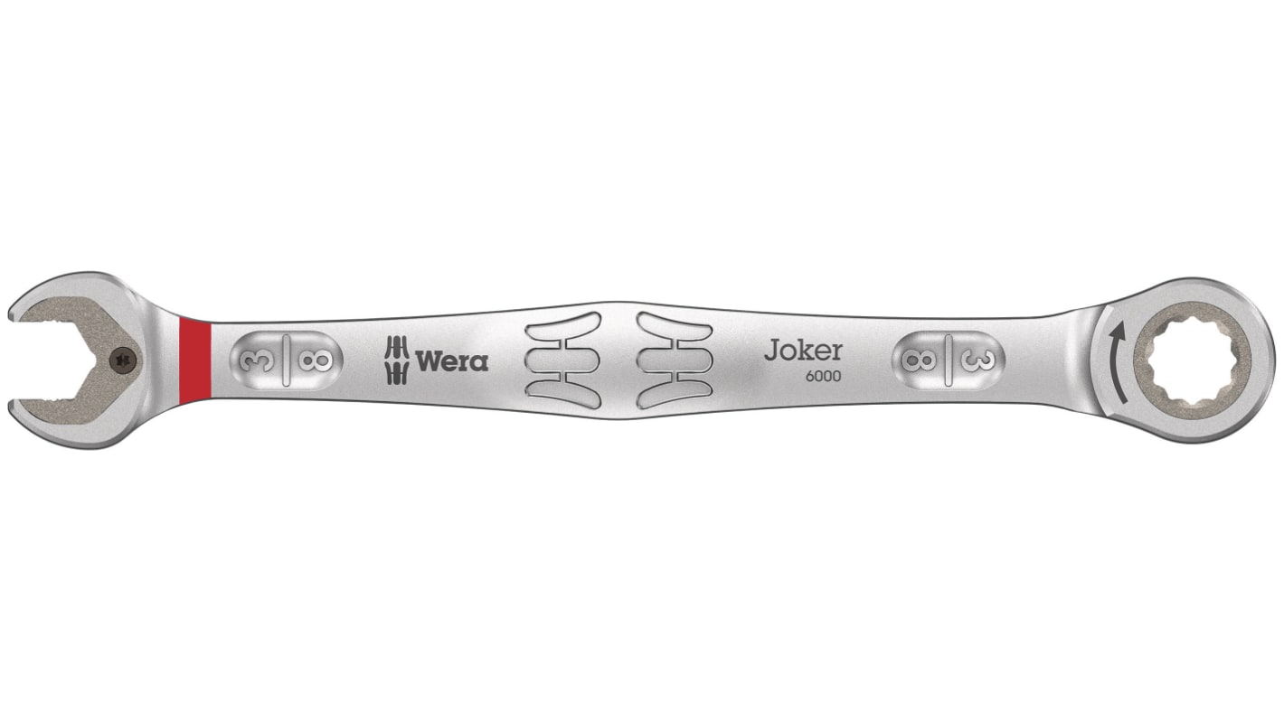 Wera Joker Series Combination Ratchet Spanner, Imperial, Double Ended, 159 mm Overall