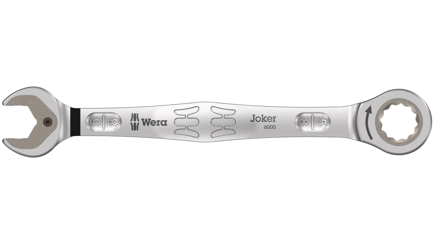 Chiave combinata a cricchetto Wera Joker, lungh. 212 mm, in Acciaio legato cromato