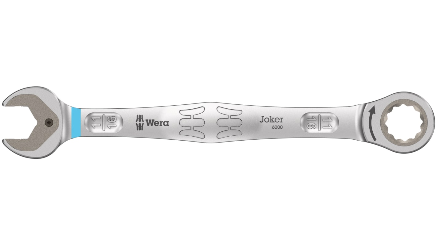 Wera Joker Series Combination Ratchet Spanner, Imperial, Double Ended, 235 mm Overall