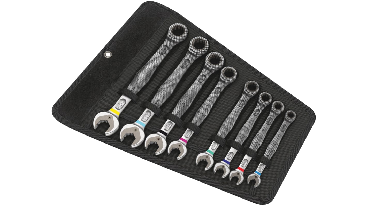 Wera Joker 6000 Series 8-Piece Spanner Set, 5/16 → 3/4 in, Chrome Molybdenum Steel