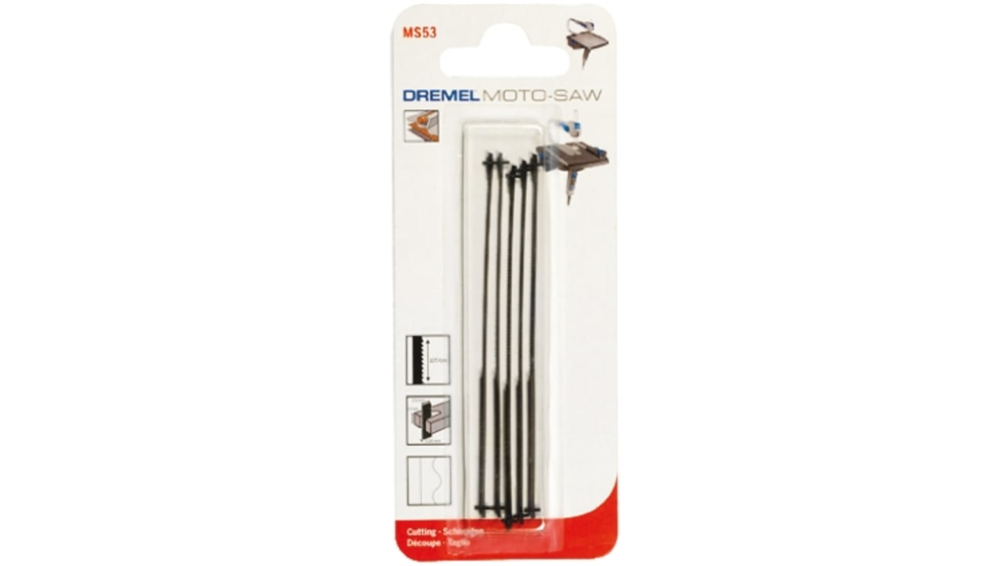 Lama per seghetto alternativo Dremel, lunghezza di taglio 3mm, 10 denti per pollice , 5 pezzi