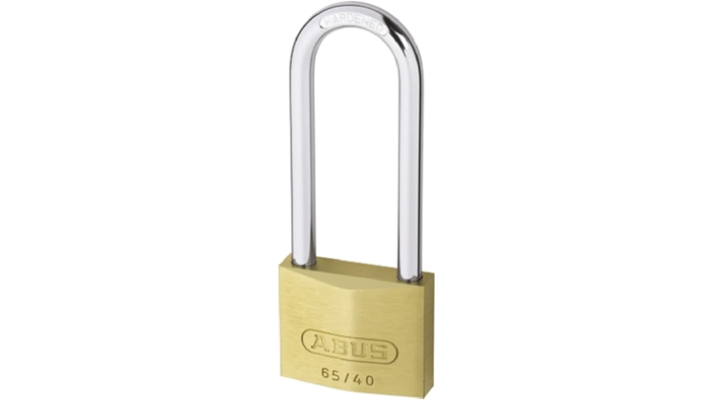 ABUS Key Weatherproof Brass, Steel Padlock, Keyed Alike, 6mm Shackle, 65mm Body
