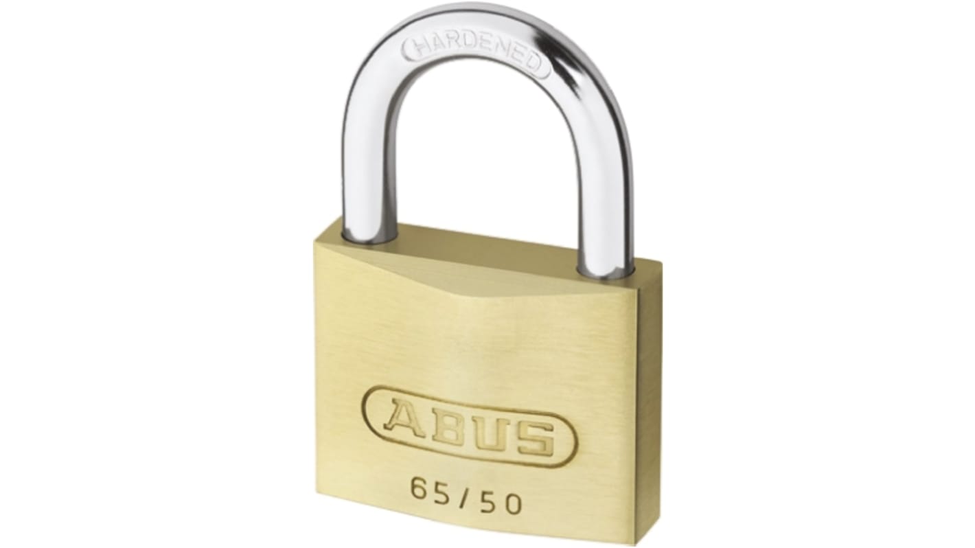 ABUS Key Weatherproof Brass, Steel Padlock, Keyed Alike, 6mm Shackle, 65mm Body