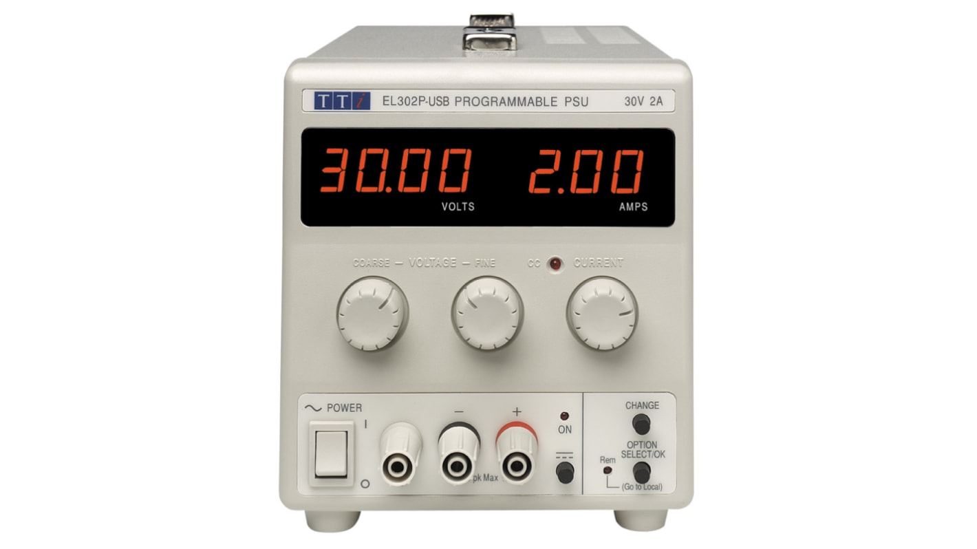 Aim-TTi EL302 Series Digital Bench Power Supply, 0 → 30V, 0 → 2A, 1-Output, 60W