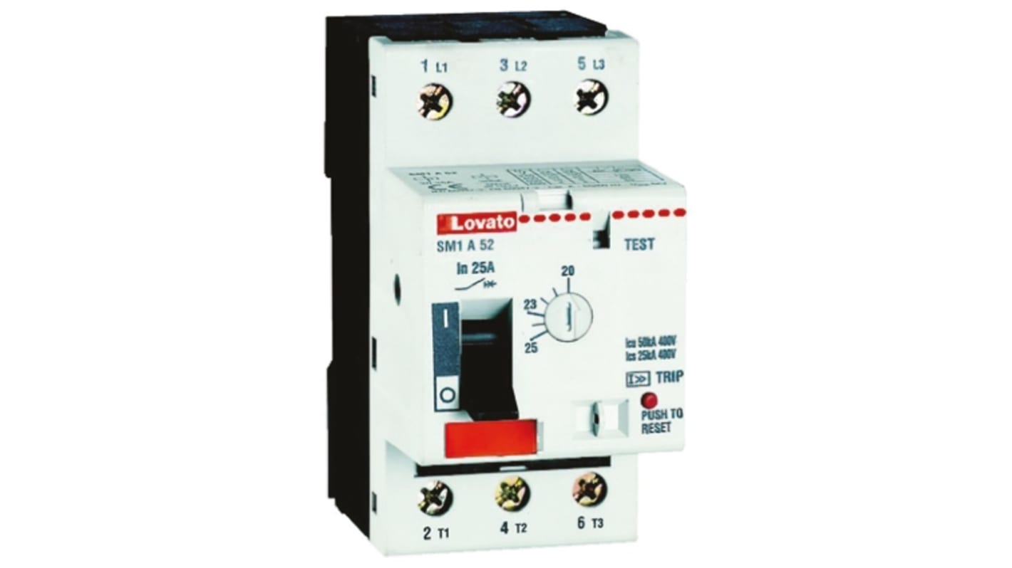 Lovato 400 V ac Motor Protection Circuit Breaker - 4 → 6.5 A, 100 kA
