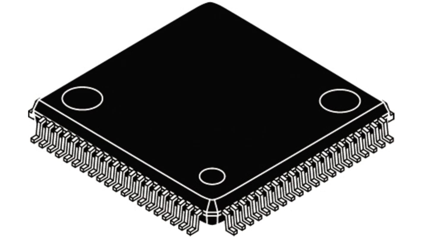 Microcontrôleur, 16bit, 4 Ko RAM, 64 Ko, 32MHz, QFP 80, série RL78/G1E