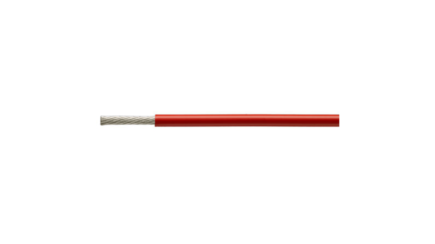 TE Connectivity 55A0111 Series Red Hook Up Wire, 24 AWG, 19/36, 100m, ETFE Insulation, 55A0111-24-2