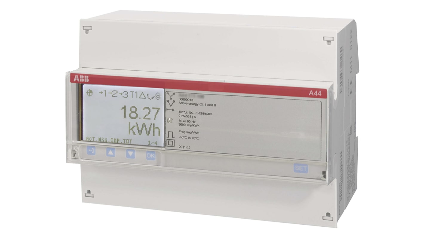 ABB Energiemessgerät LCD / 3-phasig, Impulsausgang