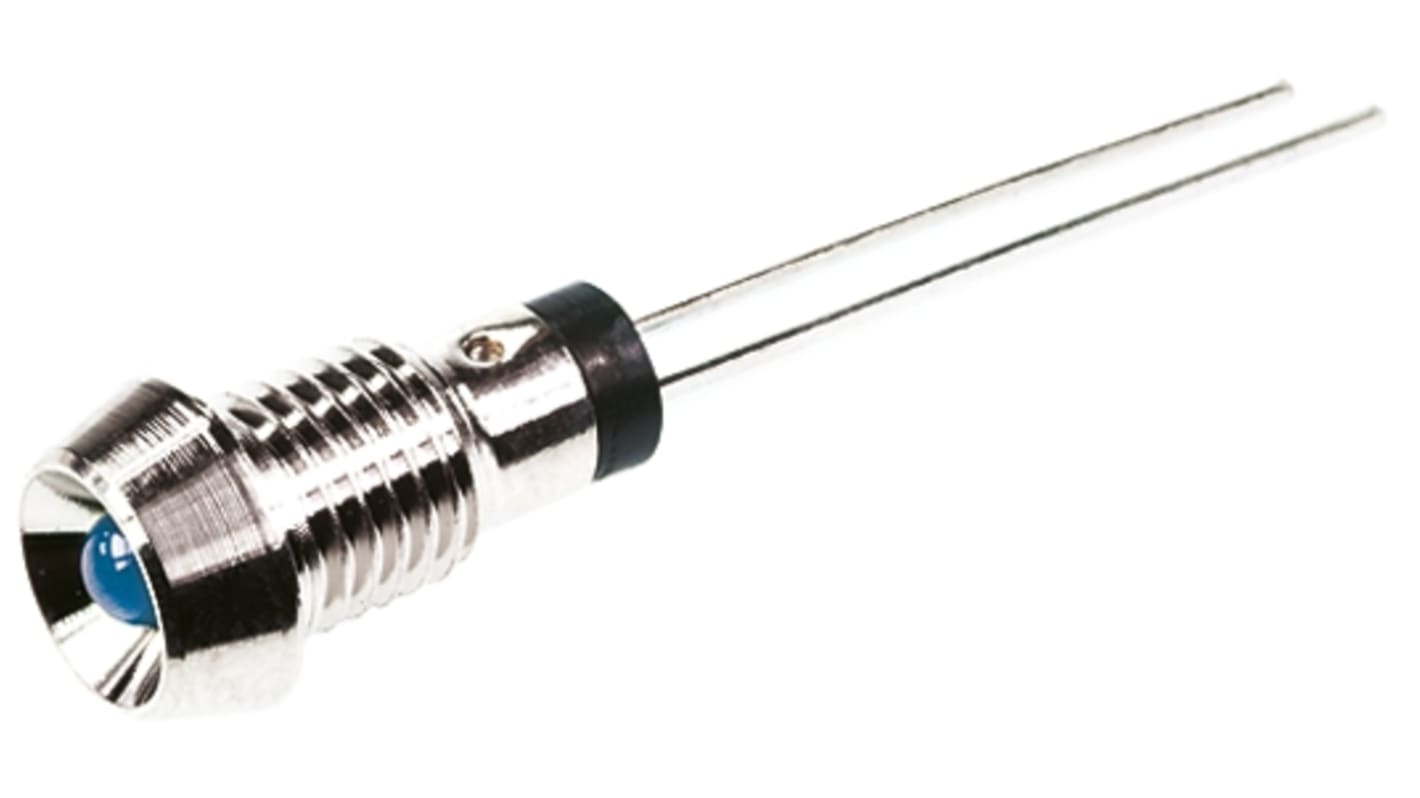 Indicatore da pannello Marl Blu  a LED, 4.5V, Ad incasso, foro da 6mm