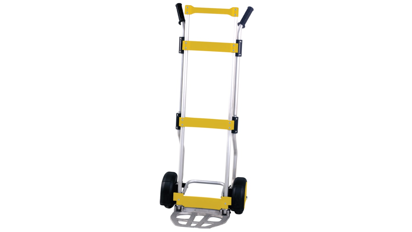 RS PRO Heavy Duty Folding Aluminium Sack Truck, 270kg Load, 310 x 310mm Load Plate