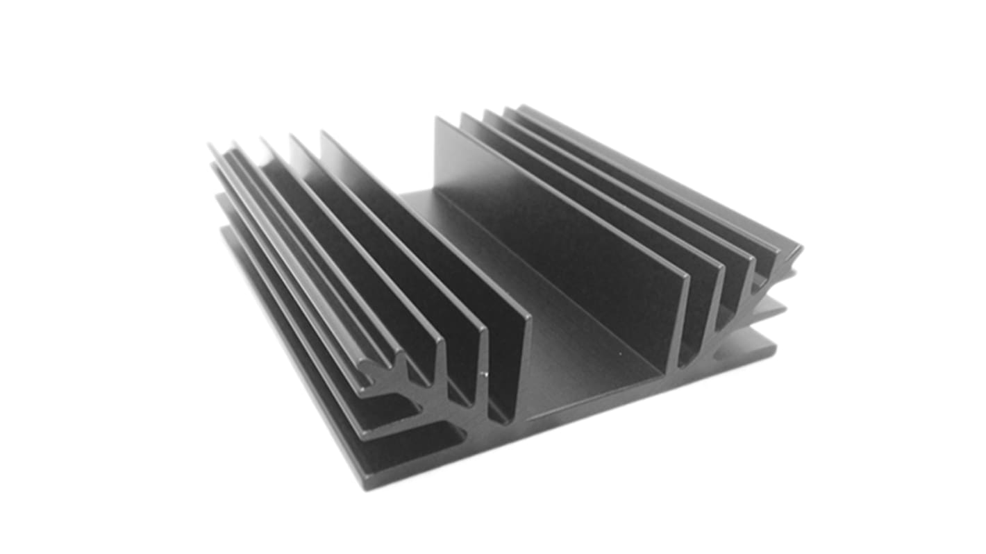 RS PRO Heatsink, Universal Rectangular Alu, 1.9°C/W, 75 x 88 x 25mm