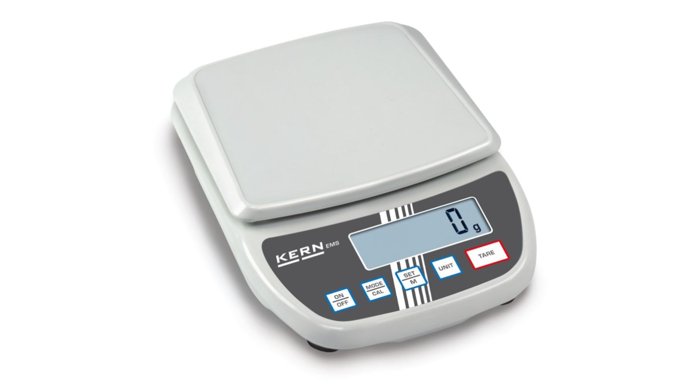 Kern EMS 12K1 Precision Balance Weighing Scale, 12kg Weight Capacity, With RS Calibration