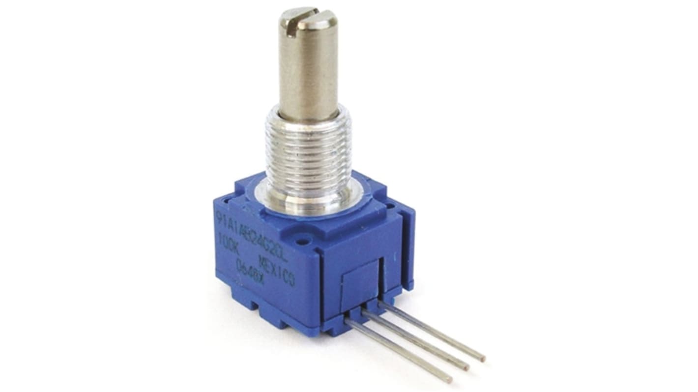 Bourns 91, Tafelmontage  Dreh Potentiometer 10kΩ ±20% / 0.5W , Schaft-Ø 6 mm