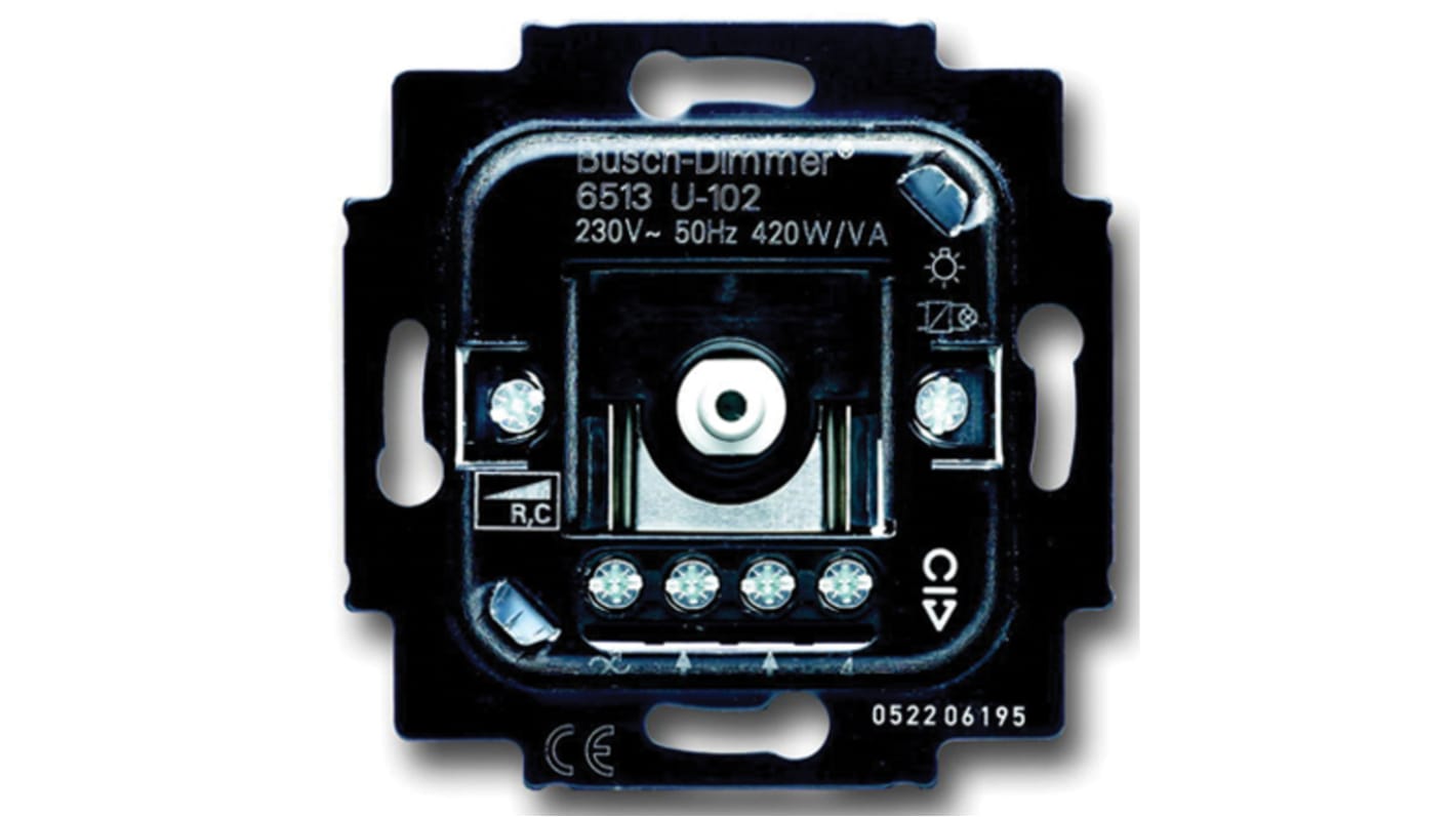 Busch Jaeger - ABB 2 Way 1 Gang Dimmer Insert, 230V, 420W