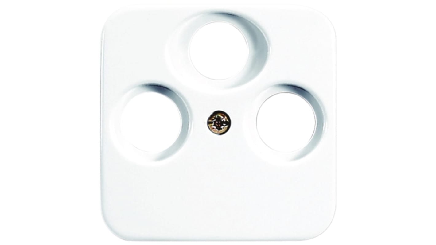 triple TV/Sat cover plate alpine white