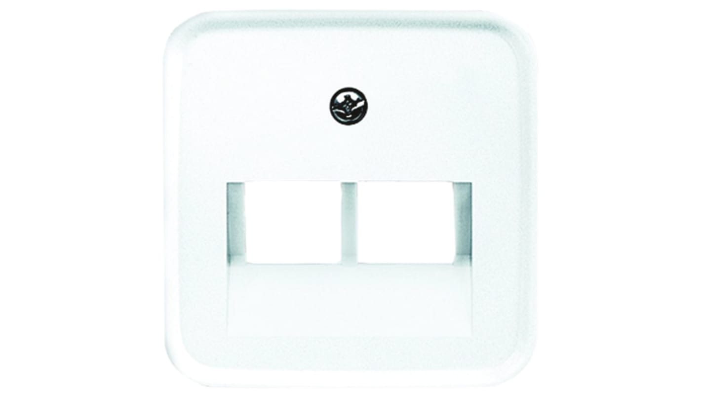 Busch Jaeger - ABB White 2 Gang Light Switch Cover