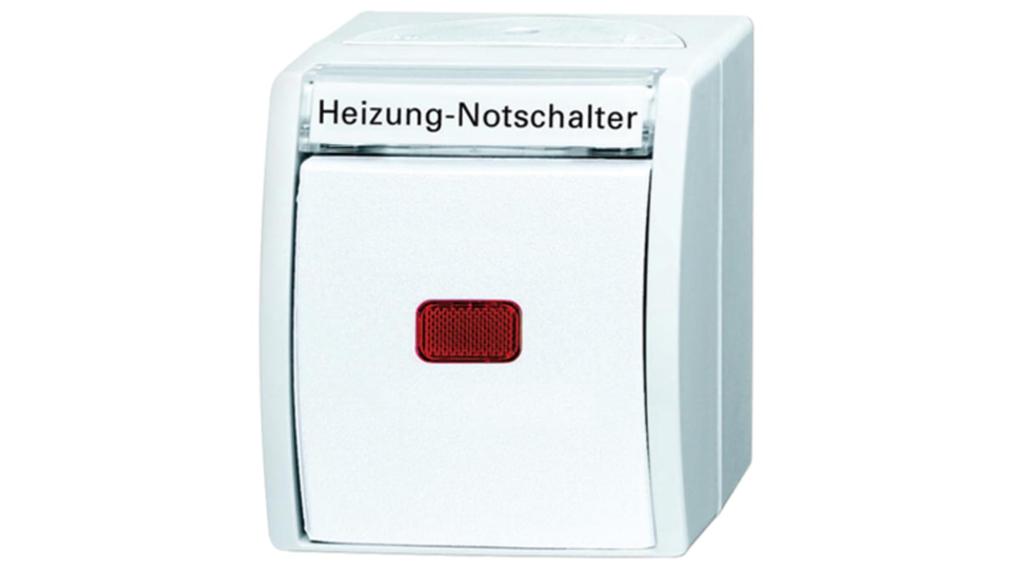 Busch Jaeger - ABB Rocker Light Switch, 2 Way, 1 Gang