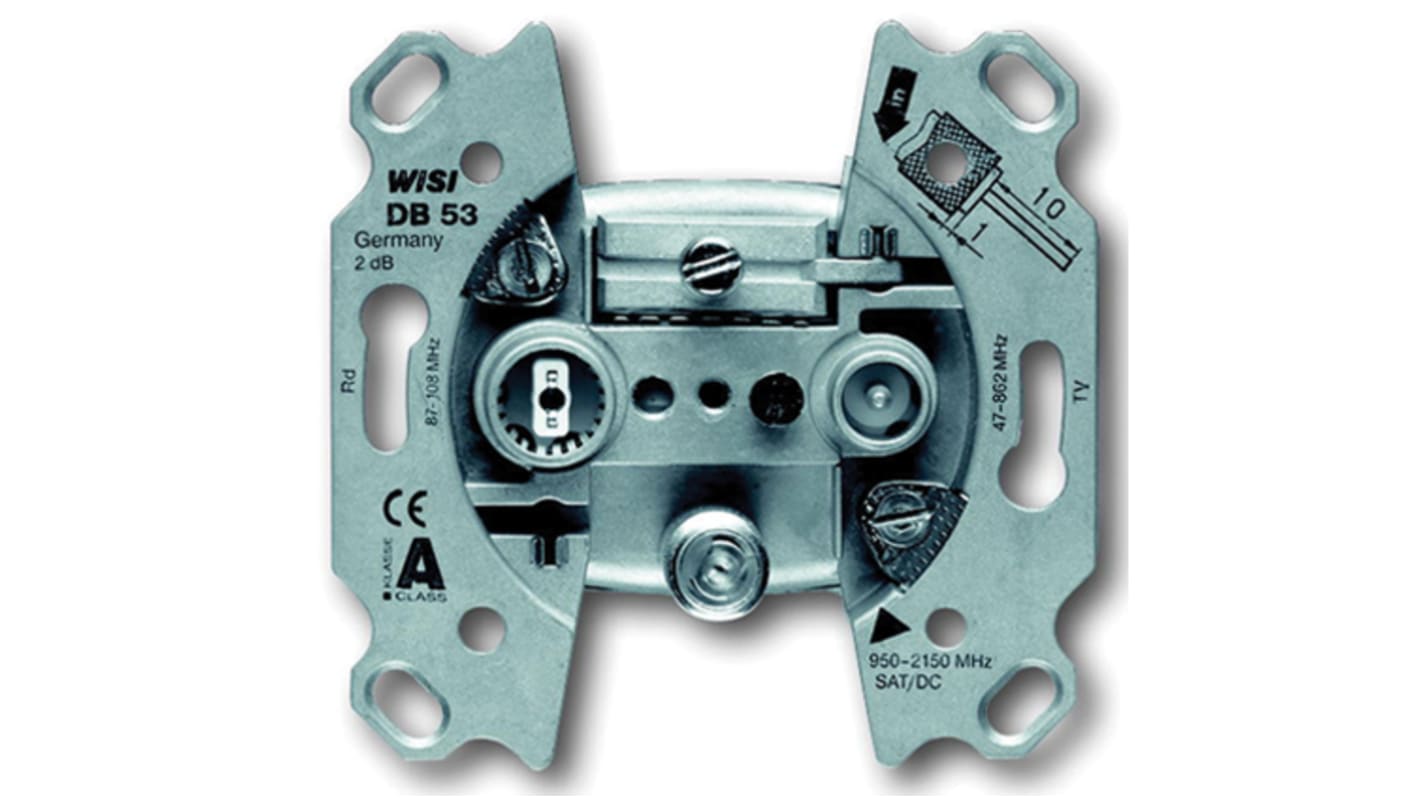 Busch Jaeger - ABB 3 Gang Thermoplastic DVB-T Triple TV Radio Satellite Cover Plate
