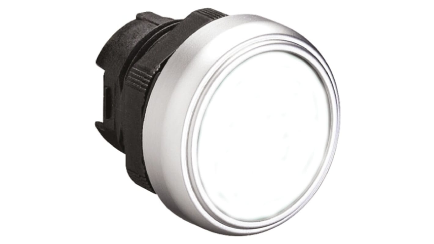 Tête de bouton poussoir Lovato, Platinum Blanc, Ø découpe 22mm, Retour par ressort
