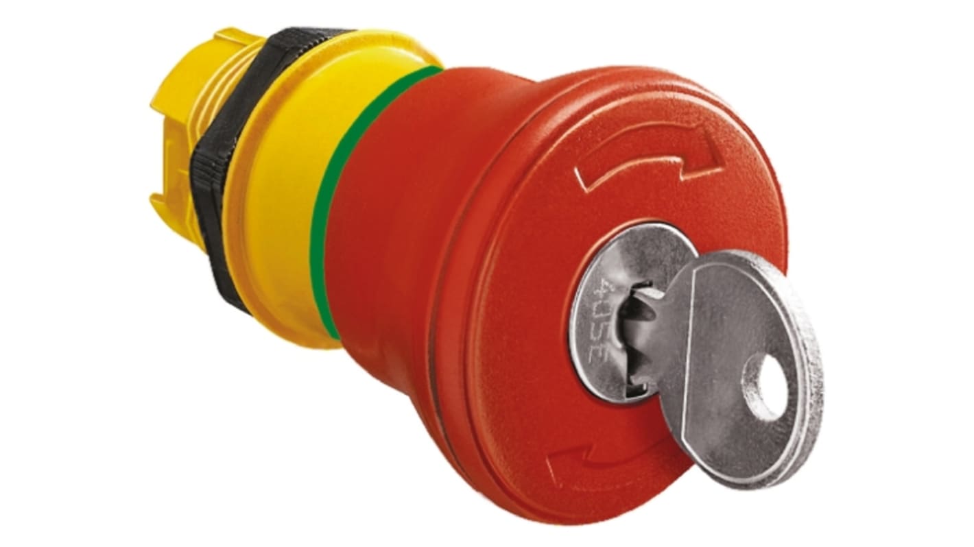 Lovato Platinum Series Turn Key to Release Emergency Stop Push Button, 22mm Cutout, IP66, IP67, IP69K