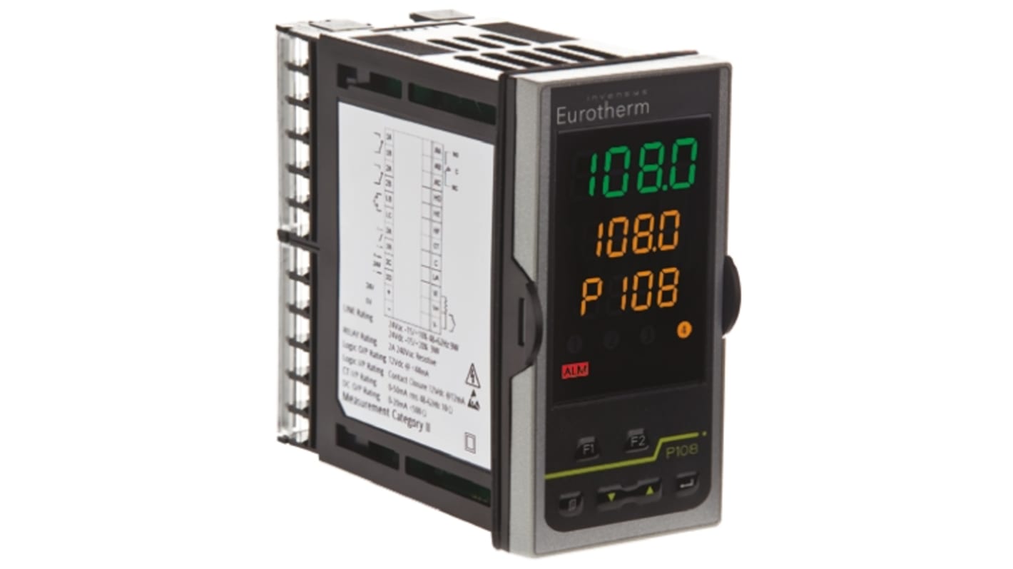 Eurotherm Piccolo P108 PID Temperature Controller, 48 x 96mm, 3 Output Logic, Relay, 24 V ac/dc Supply Voltage