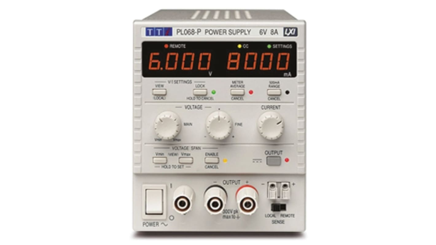 Aim-TTi PL-P Series Digital Bench Power Supply, 0 → 6V, 0 → 8A, 1-Output, 94W - RS Calibrated