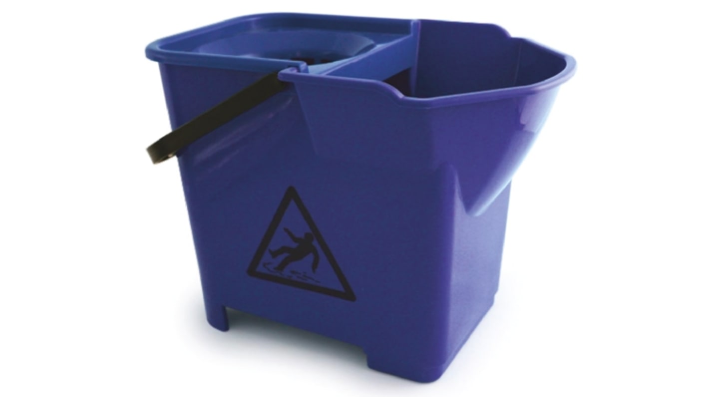 14L Plastic Blue Mop Bucket With Handle