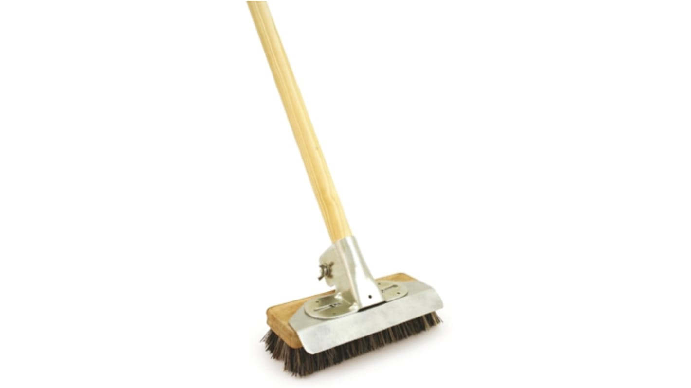 RS PRO Extra Hard Bristle Beige Brown Scrubbing Brush 40mm bristle length Brass PVC bristle material