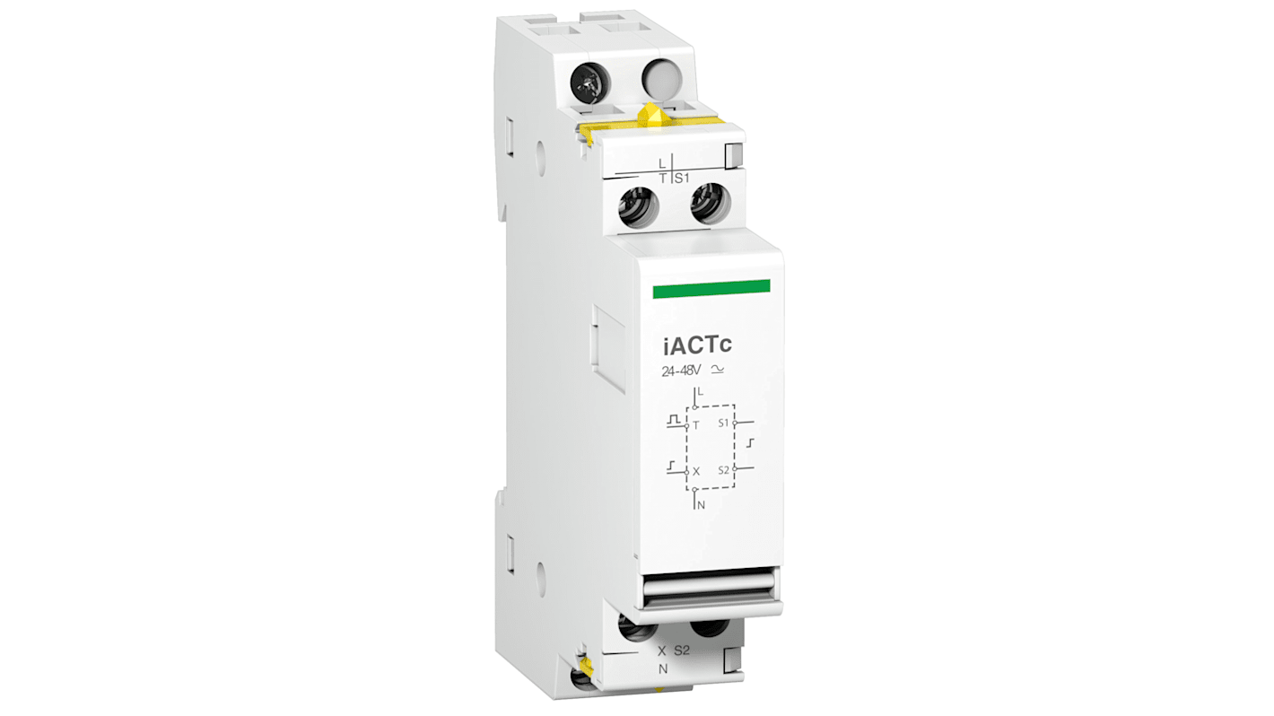 Schneider Electric Auxiliary Contact, DIN Rail Mount, Acti 9 iACT