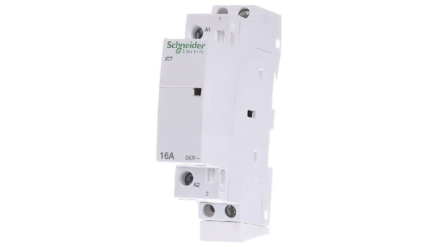 Schneider Electric Acti9 iCT iCT Leistungsschütz 12 V ac-Spule, 1 -polig , 250 V ac / 16 A 1 Schließer