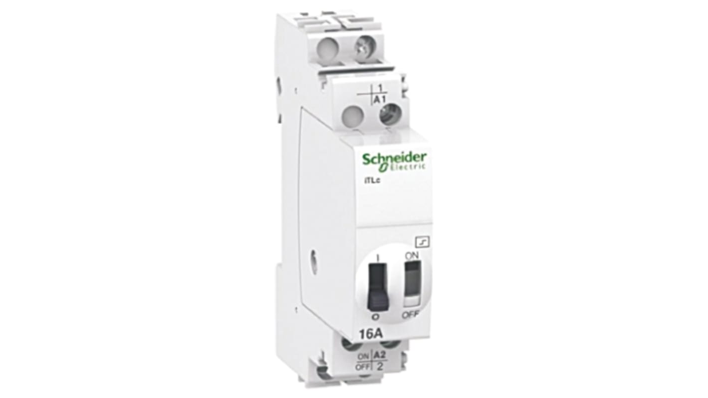 Relé de potencia Schneider Electric de 1 polo, SPST, bobina 230 → 240V ac, 16A, Carril DIN