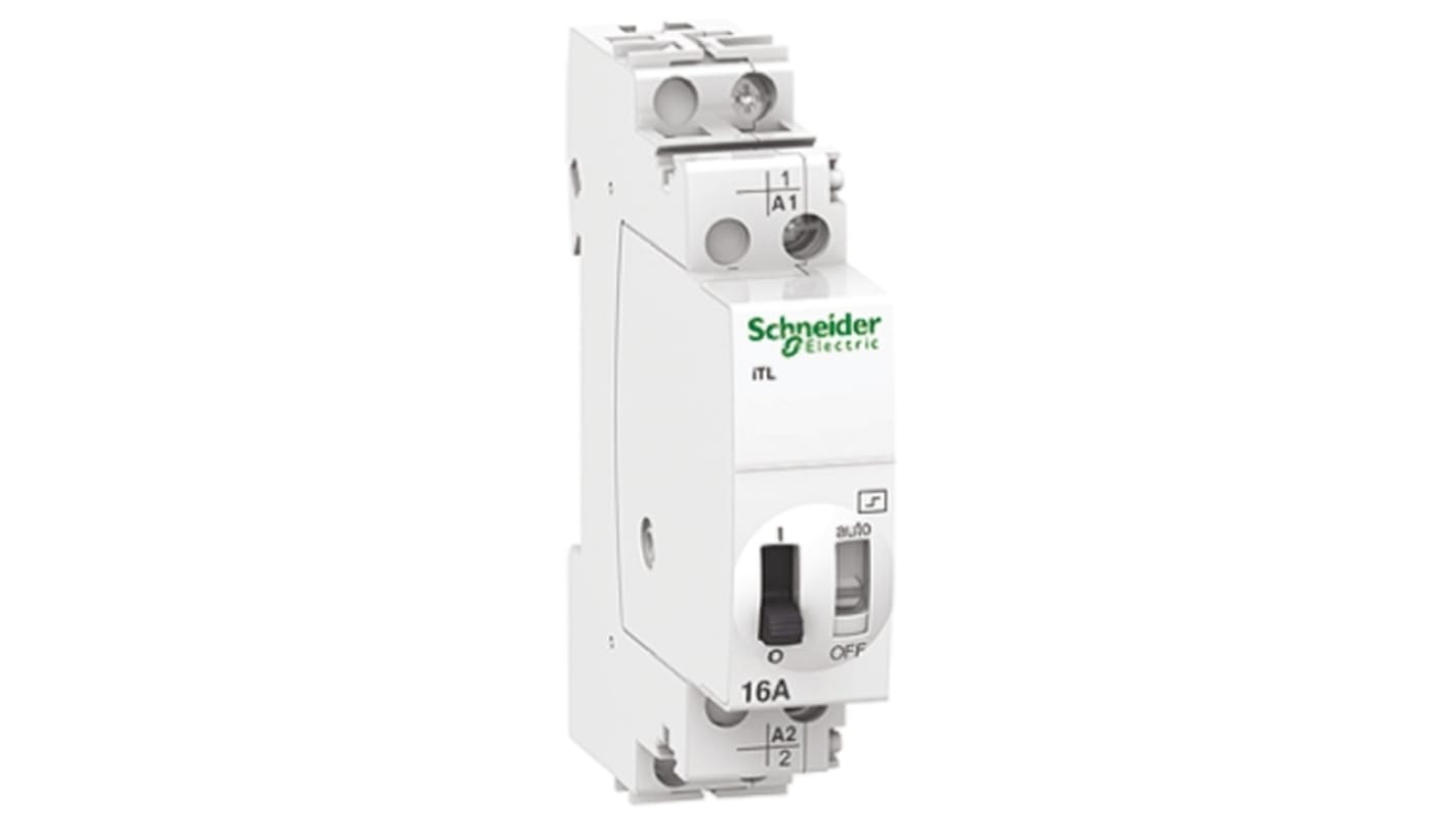 Schneider Electric DIN Rail Power Relay, 12 V dc, 24V ac Coil, 16A Switching Current, SPST