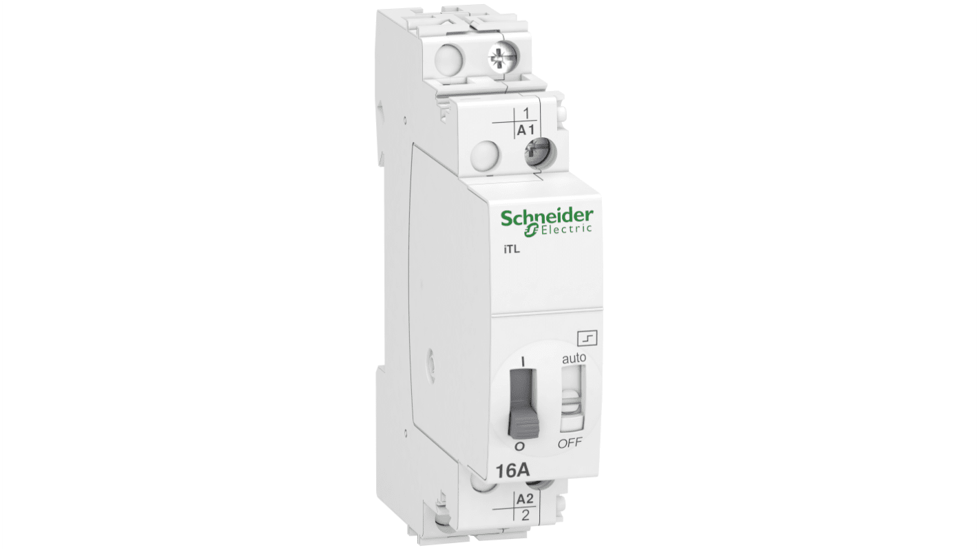 Schneider Electric DIN Rail Power Relay, 12 V dc, 24V ac Coil, 16A Switching Current, SPST