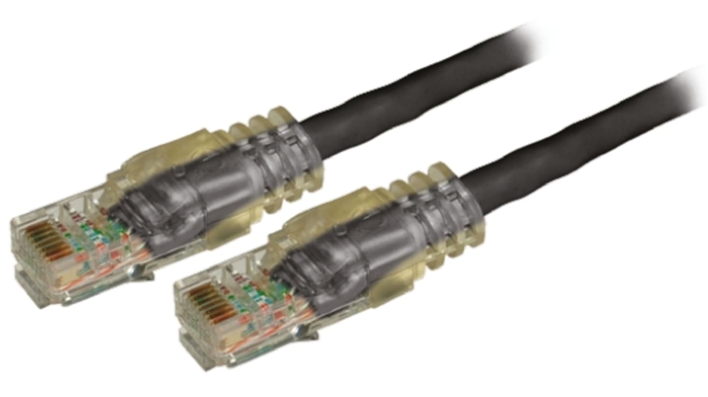 Cable Ethernet Cat5e U/UTP RS PRO de color Negro, long. 15m, funda de LSZH