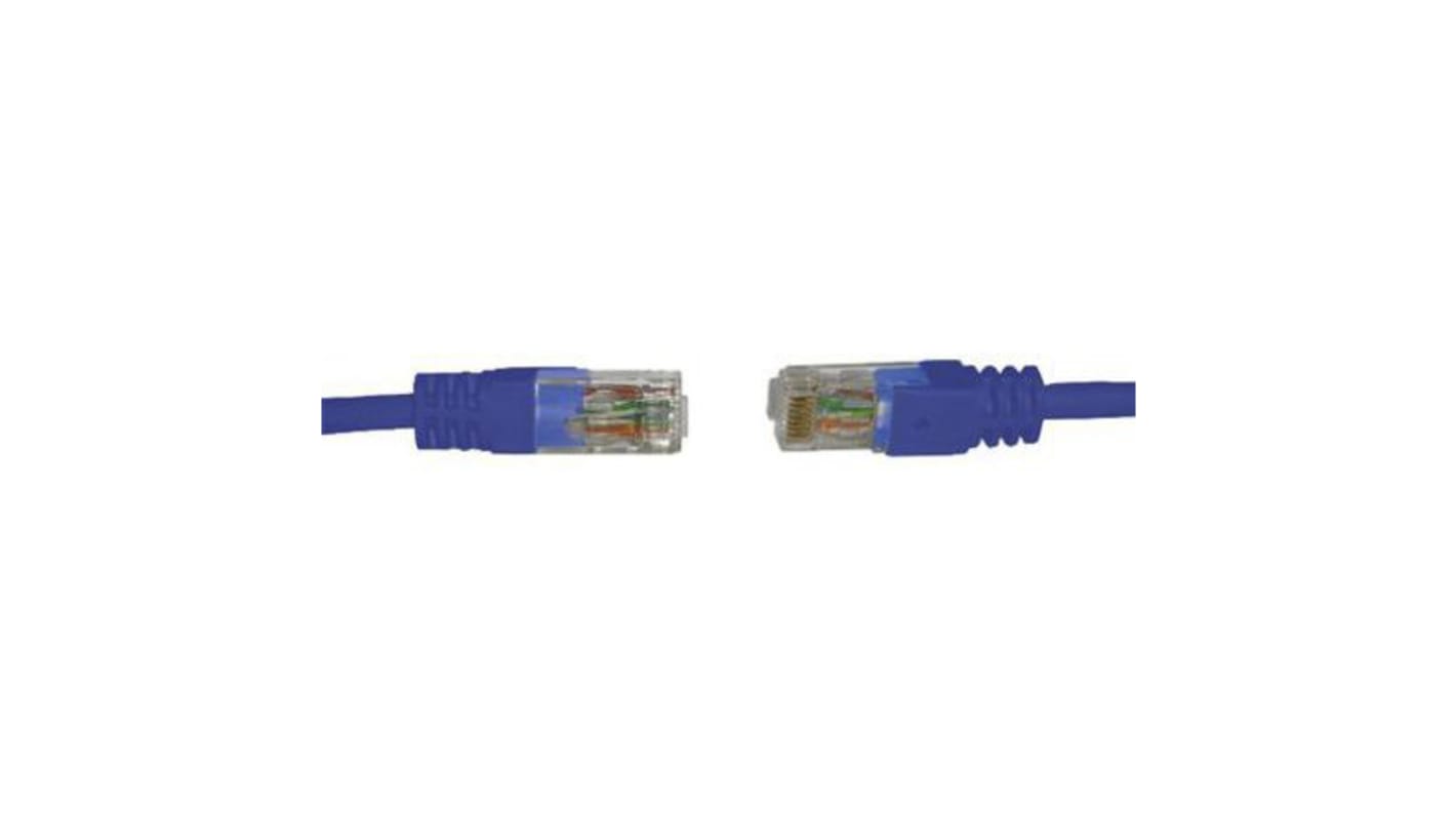 RS PRO, 15m Cat6, Blue RJ45 to Male RJ45 Male, U/UTPUnshielded, Terminated LSZH Sheath