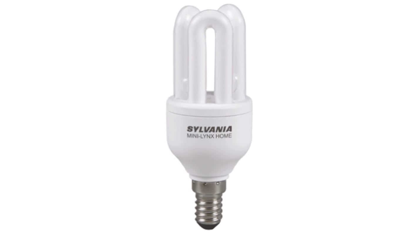E14 Stick Shape CFL Bulb, 9 W, 2700K