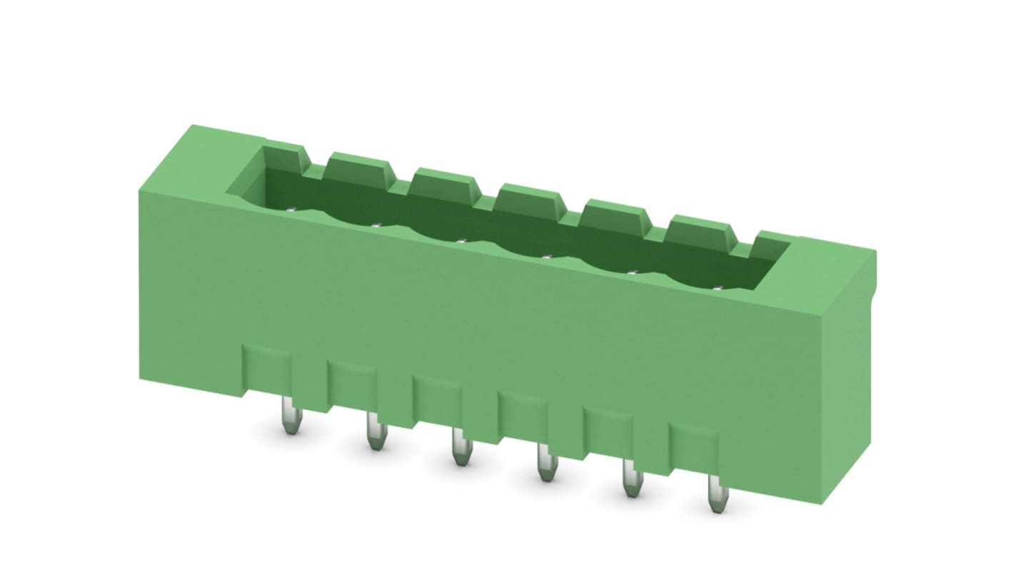 Phoenix Contact 5.08mm Pitch 6 Way Pluggable Terminal Block, Header, Through Hole, Screw Termination