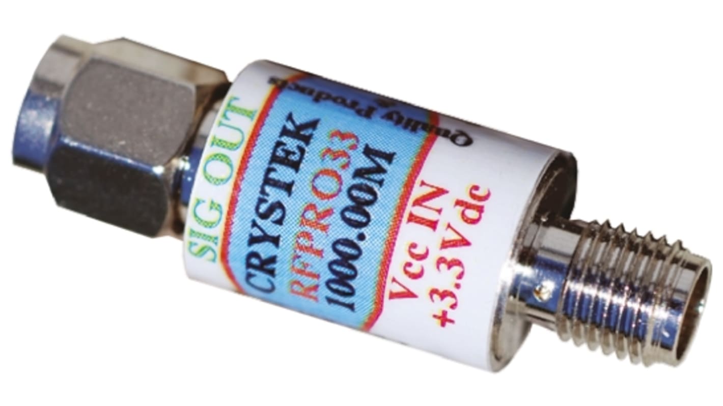 Crystek 500MHz PRO Oscillator, SMA Housing In Line Module RFPRO33-500.000, -20°C → +70°C