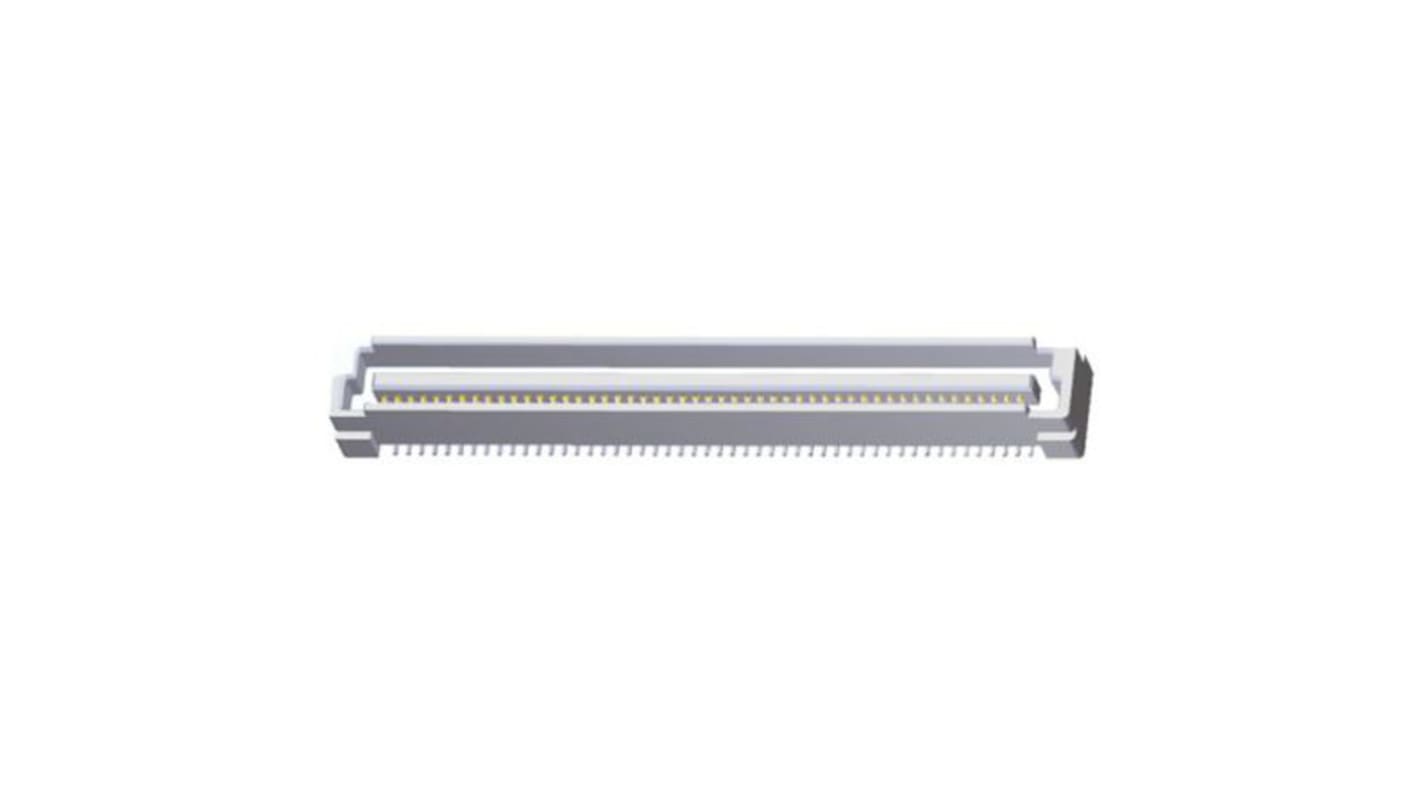 TE Connectivity 100p双排排针 直向板对板连接器, 0.8mm间距, 500.0mA, 100.0 V, SMT安装, Free Height系列
