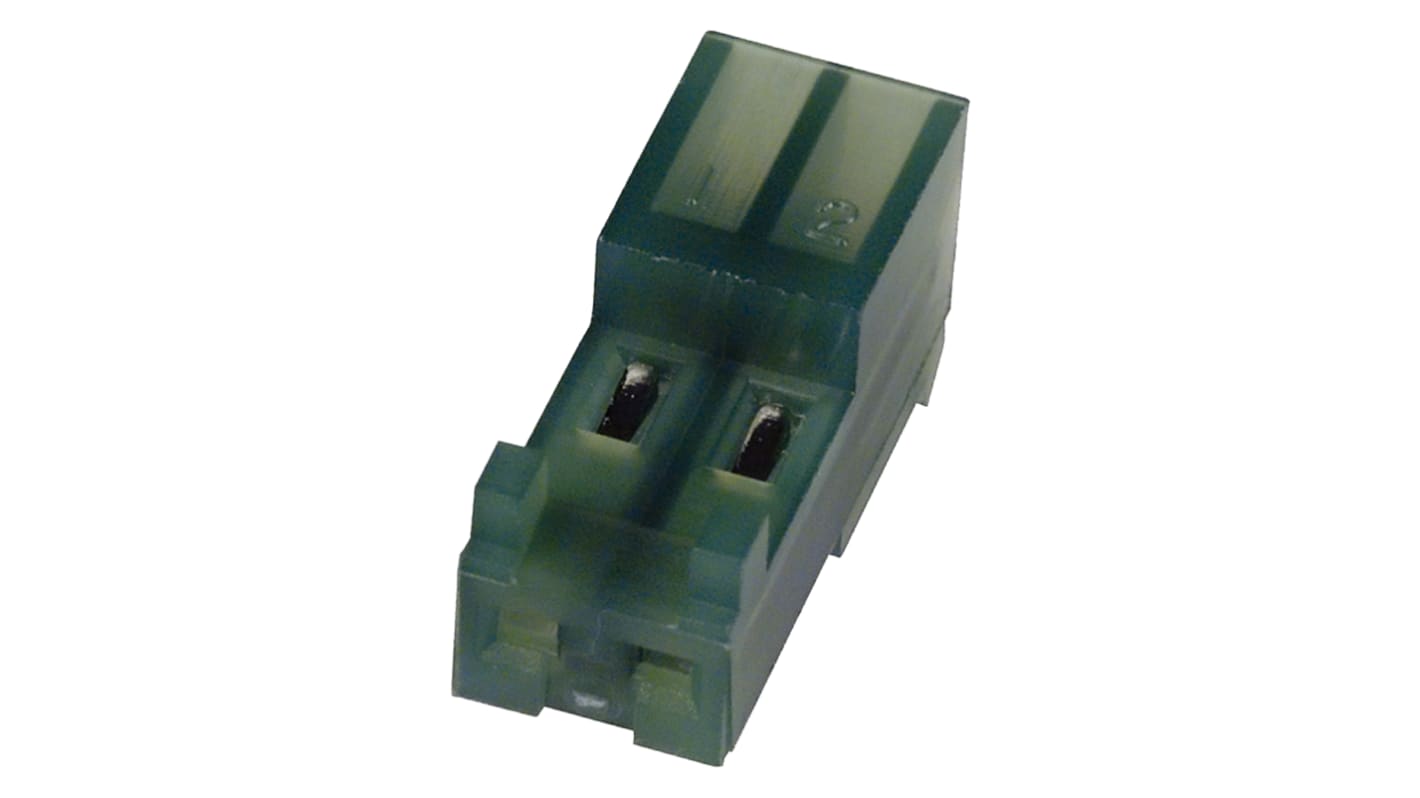 TE Connectivity IDC连接器, 母座, 2p, 2.54mm间距, 电缆安装, IDC端接, 直向, MTA-100系列