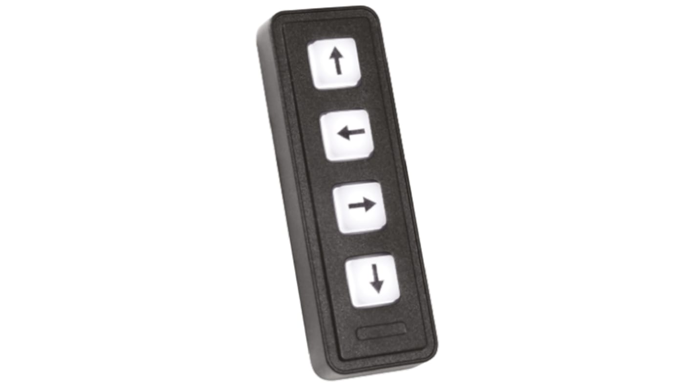 Storm Tastenfeld (1 x 4) 4-Tasten Matrix beleuchtet IP 65 Polymer Schwarz