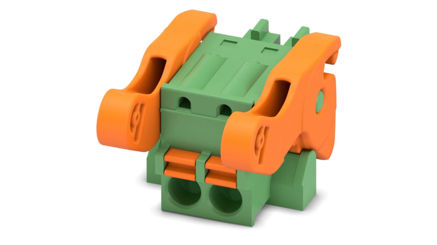 Phoenix Contact, 3.81mm Pitch, FK-MCP 1.5/2-ST-3.5-LR, 2 Way, , Pluggable Terminal Block, Plug, Cable Mount, Spring