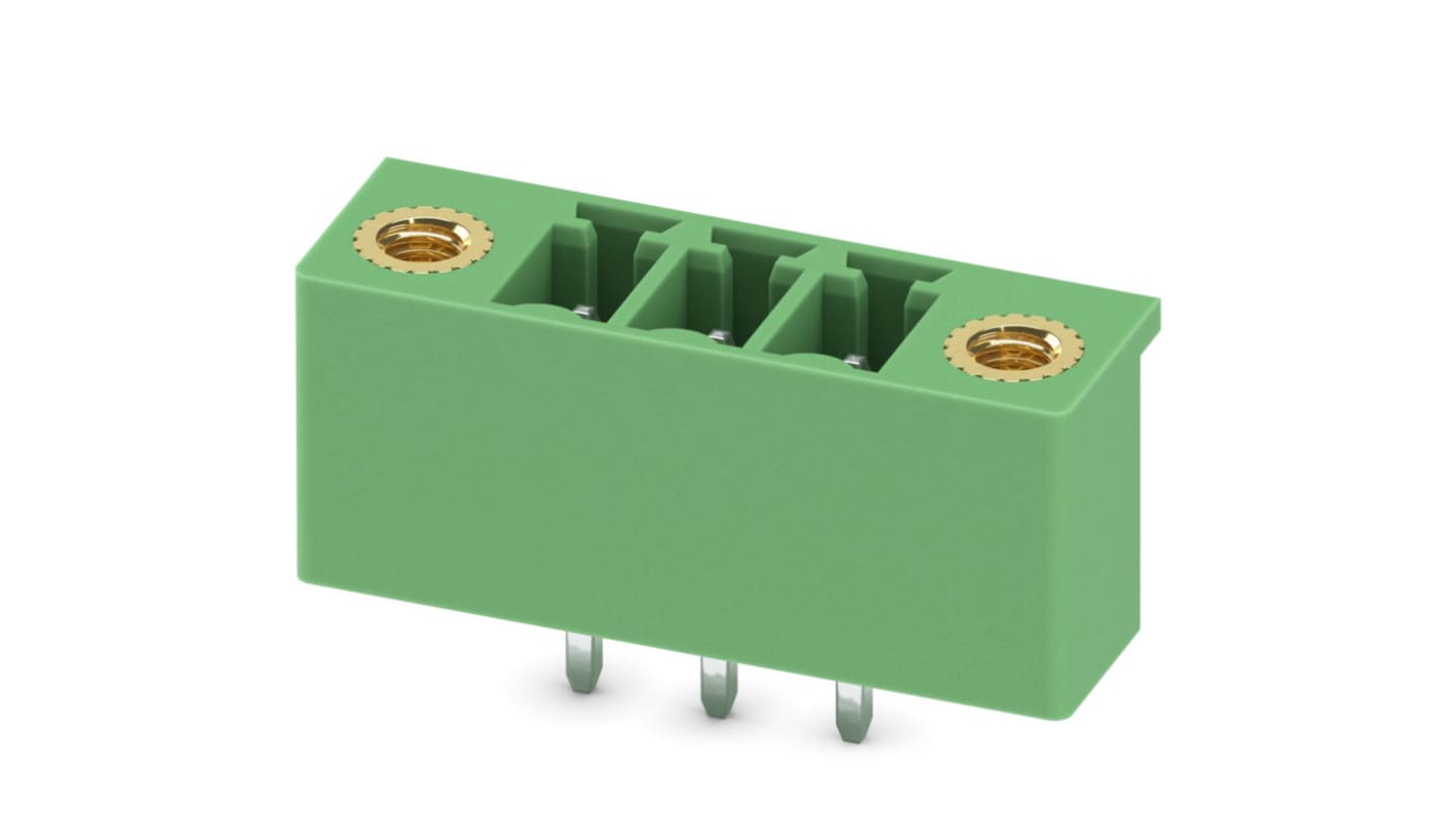 Morsettiera collegabile Phoenix Contact Maschio a 3 vie, 1 fila, passo 3.81mm, Montaggio su foro passante