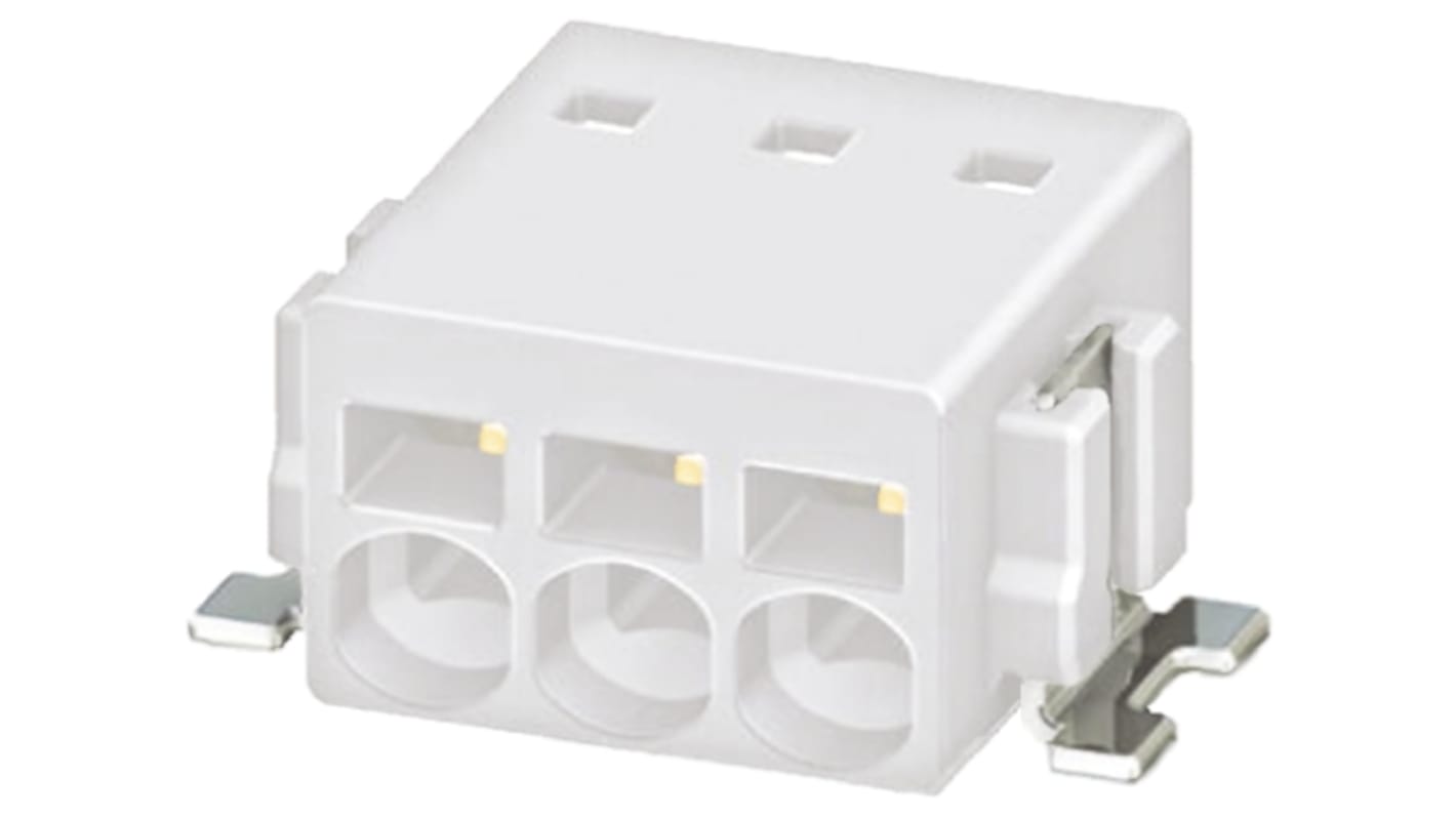 Phoenix Contact SAMPLE PTSM 0.5/ 6-2.5-H SMDWH Series PCB Terminal Block, 6-Contact, 2.5mm Pitch, Surface Mount, 1-Row,