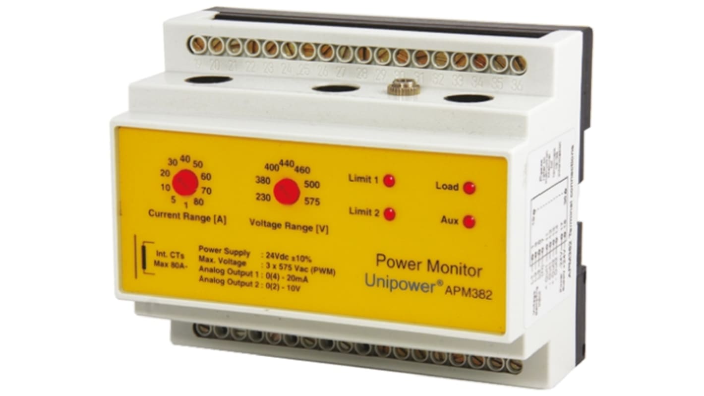 Unipower 130 A Motor Load Monitor, 24 V dc