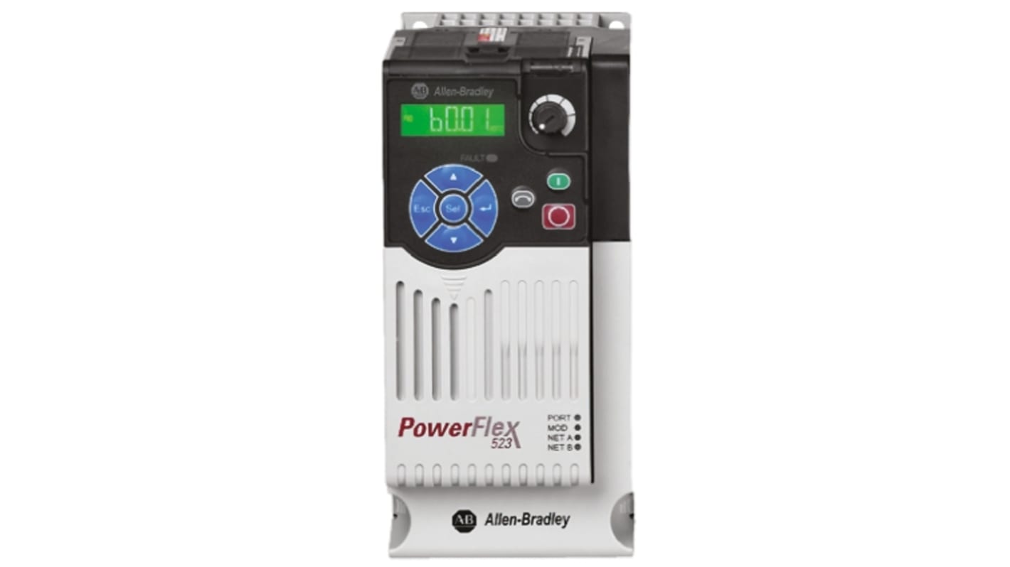 Allen Bradley Inverter Drive, 4 kW, 3 Phase, 400 V ac, 10.5 A, PowerFlex 523 Series